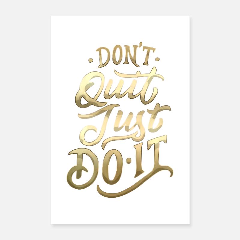 Don't Quit Gradient Script Poster 16" x 24" (40x60 cm)