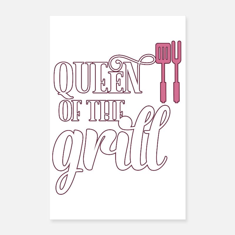 Grilling queen Poster 16" x 24" (40x60 cm)