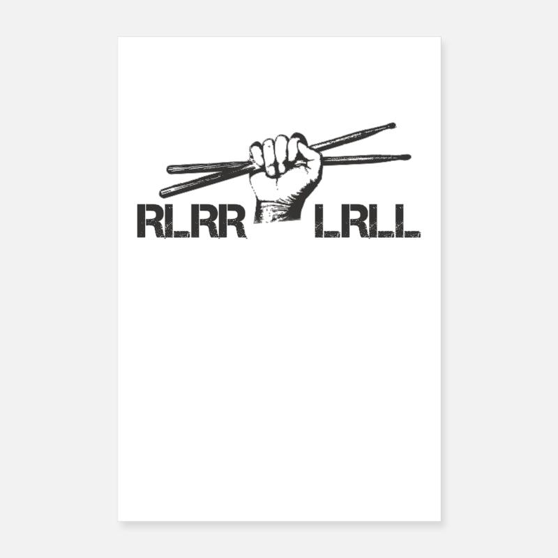 Drums Drummer Schlagzeuger - Single Paradiddle Poster 40 x 60 cm