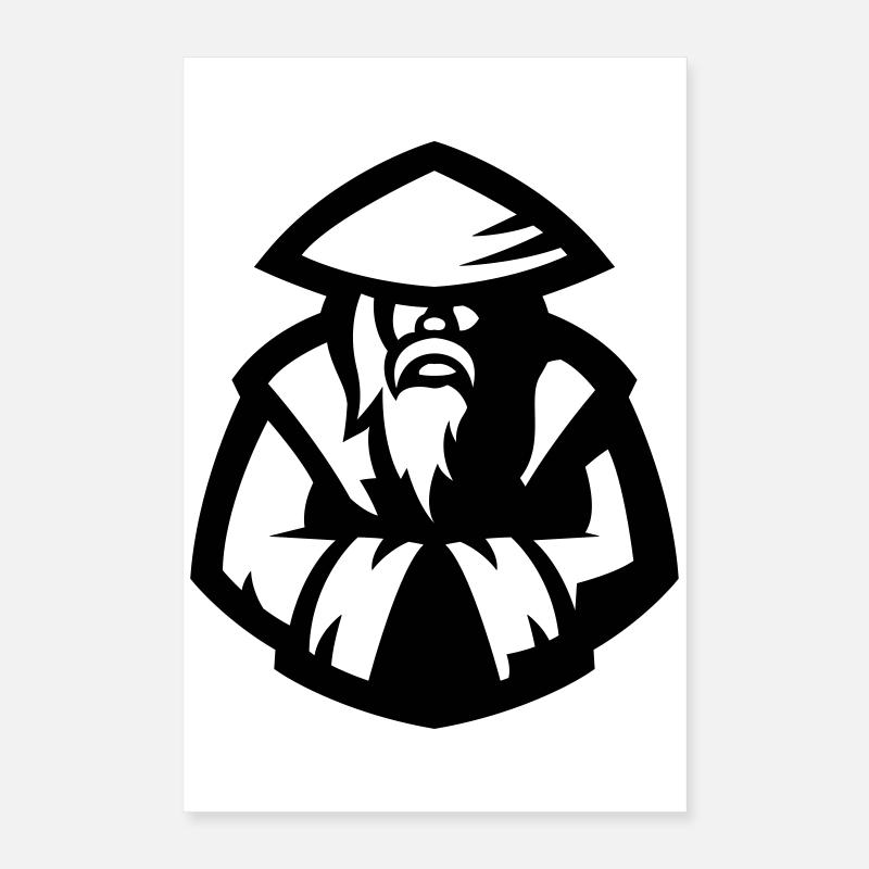 Meditierender Sensei Poster 40x60 cm
