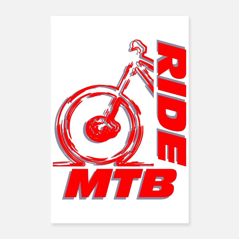 Roulez en VTT, roulez plus en VTT Poster 40 x 60 cm