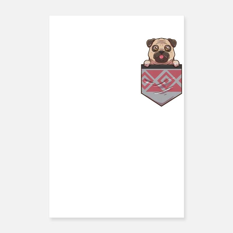 Mops Poster 40x60 cm