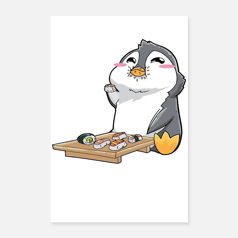 Pingouin Kawaii Poster 40 x 60 cm