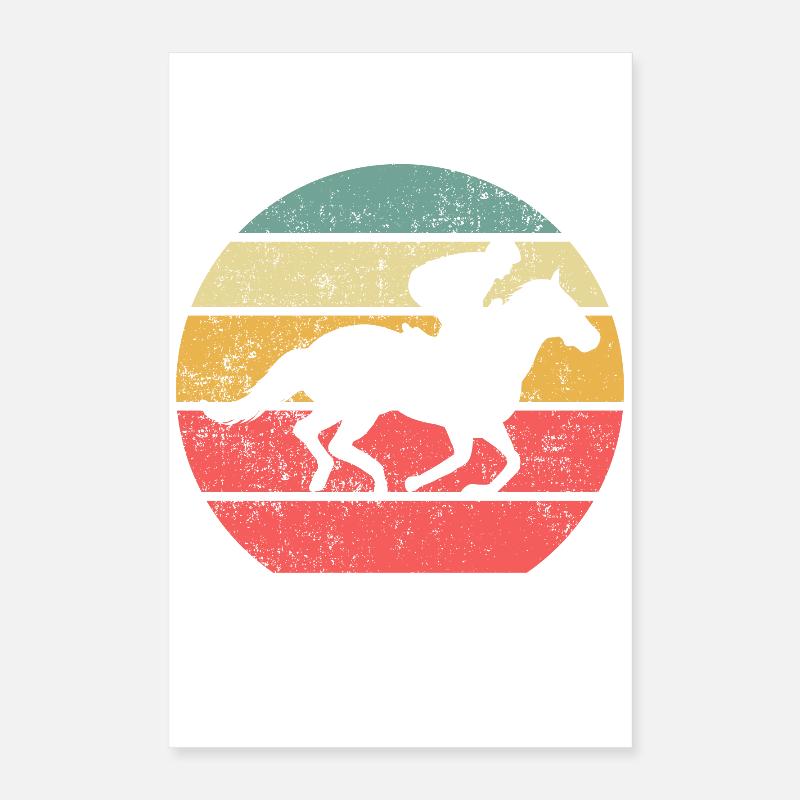 Courses de chevaux Poster 40 x 60 cm