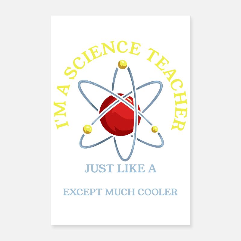 Professeur de sciences chimie physique Poster 40 x 60 cm