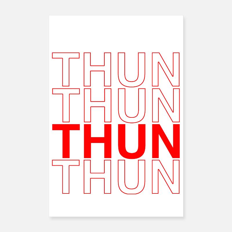 THUN Design - Calligraphie rouge Poster 40 x 60 cm