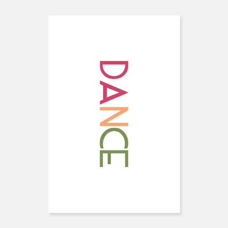 DANCE Design - Bunte Buchstaben Kunst Poster 40x60 cm