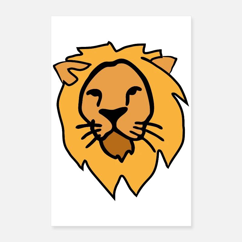Force et majesté – Lion Poster 40 x 60 cm