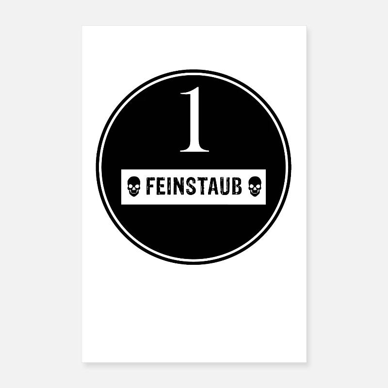 Feinstaub Plakette Umweltplakette Diesel Poster 40x60 cm