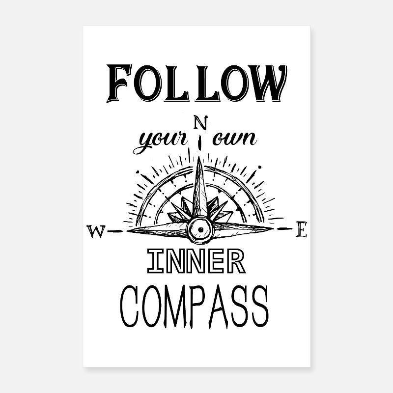 Follow Compass Poster 16" x 24" (40x60 cm)