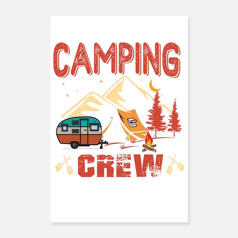 Équipage de camping Poster 40 x 60 cm