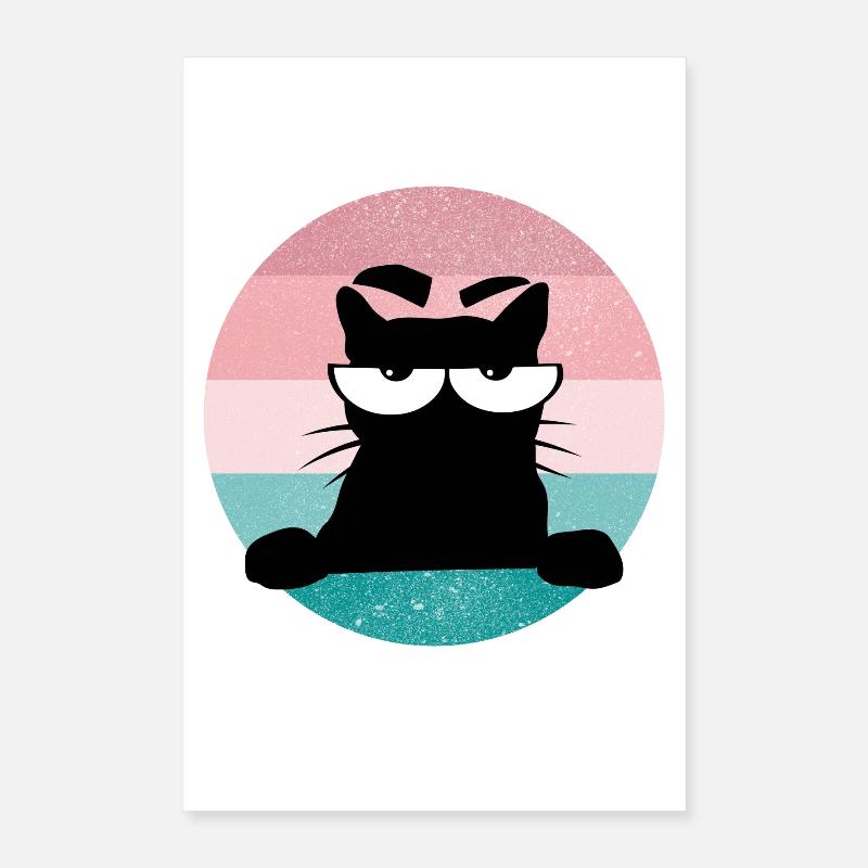 Motif du chat Pas de bouc de muffins du matin Poster 40 x 60 cm