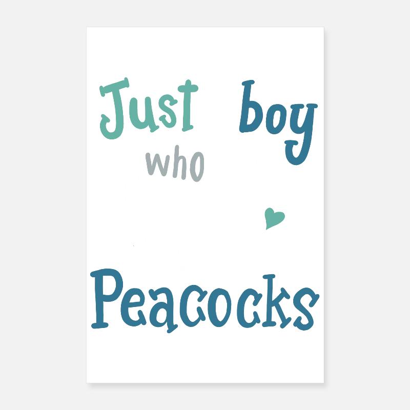Peacocks birds peacock peacock lovers Poster 16" x 24" (40x60 cm)