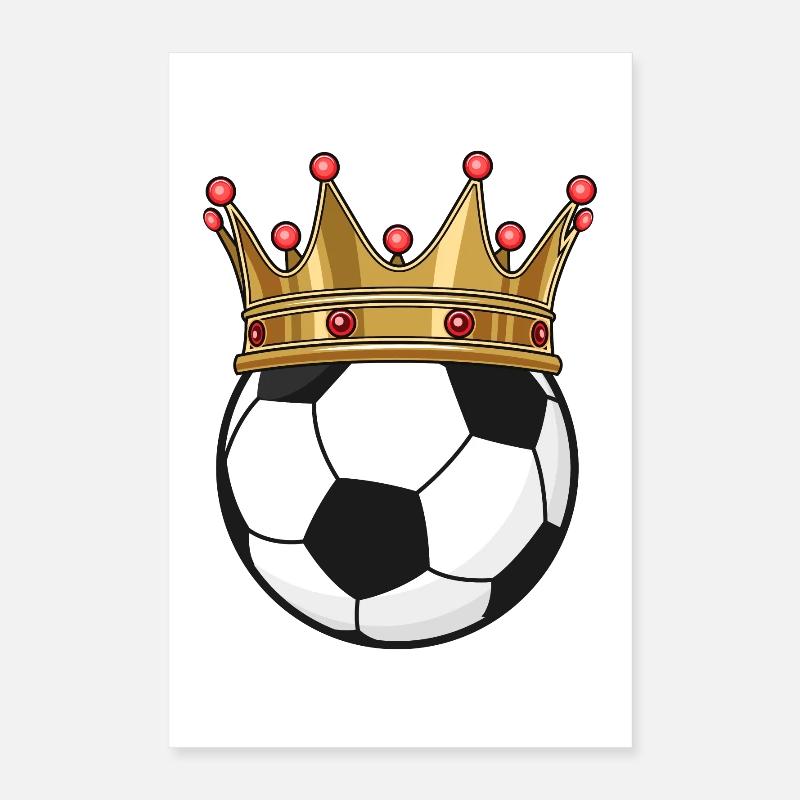 Fußball Krone Poster 40x60 cm