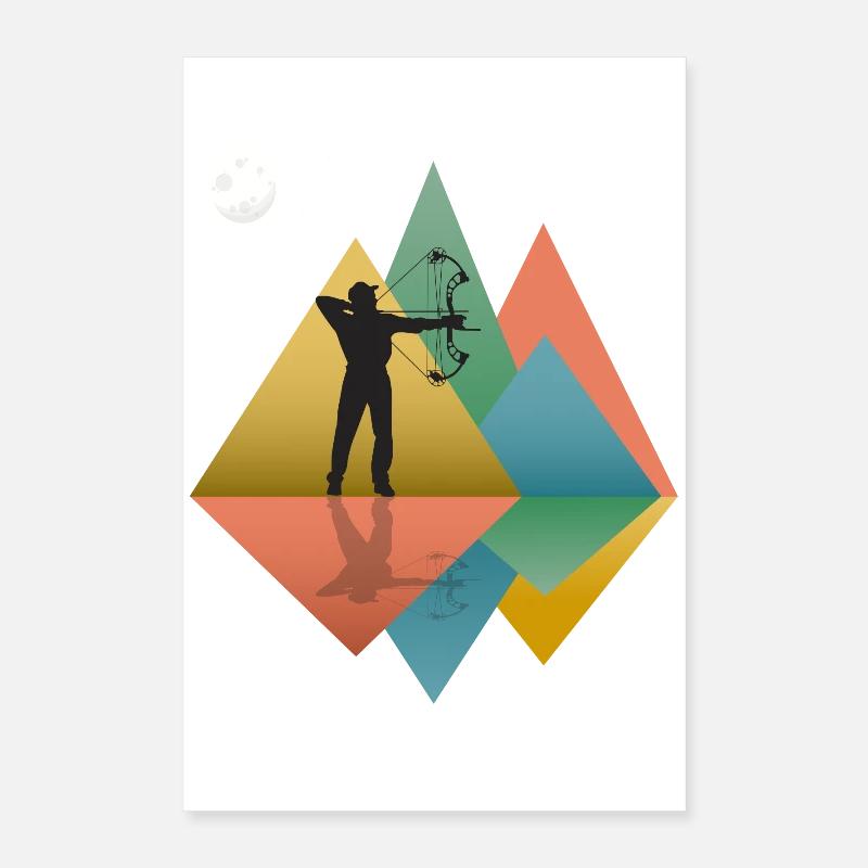 Archery Mens - Compound Bow Poster 16" x 24" (40x60 cm)
