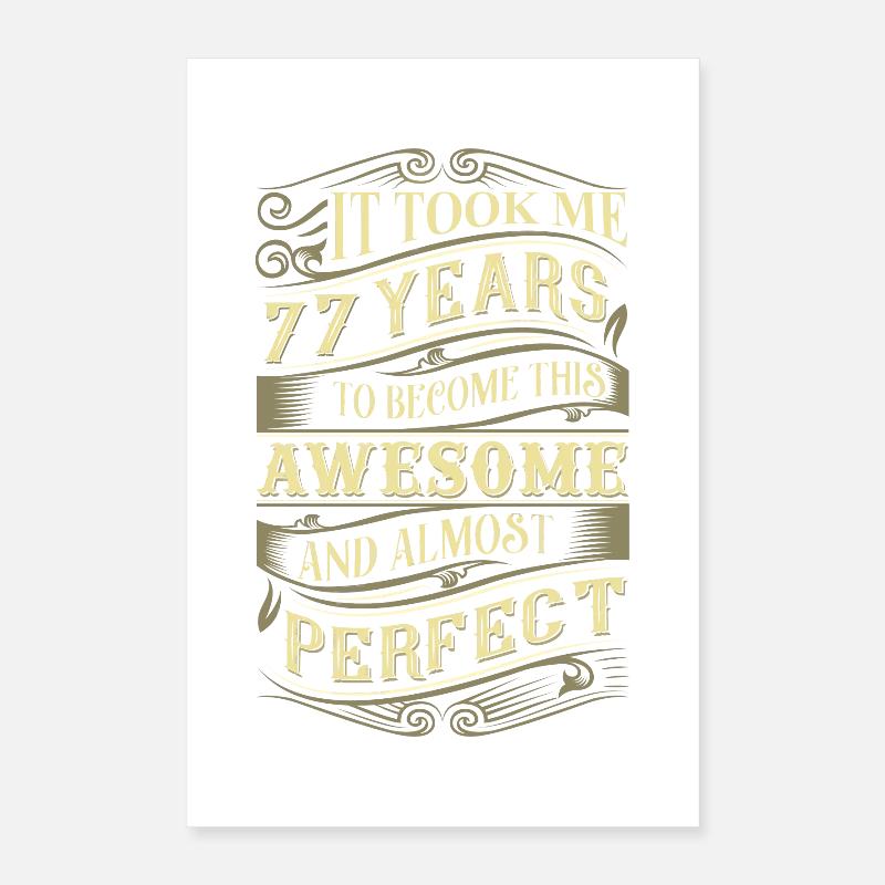 77. Geburtstag Poster 40x60 cm
