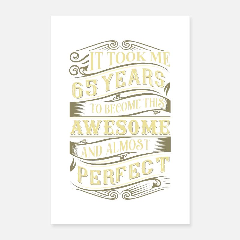 65e anniversaire Poster 40 x 60 cm