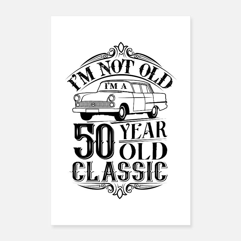 50. Geburtstag Klassiker Poster 40x60 cm