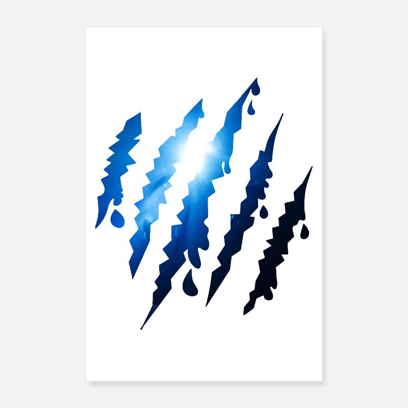Ozian Scratch Trail Graffi subacquei Poster 40x60 cm