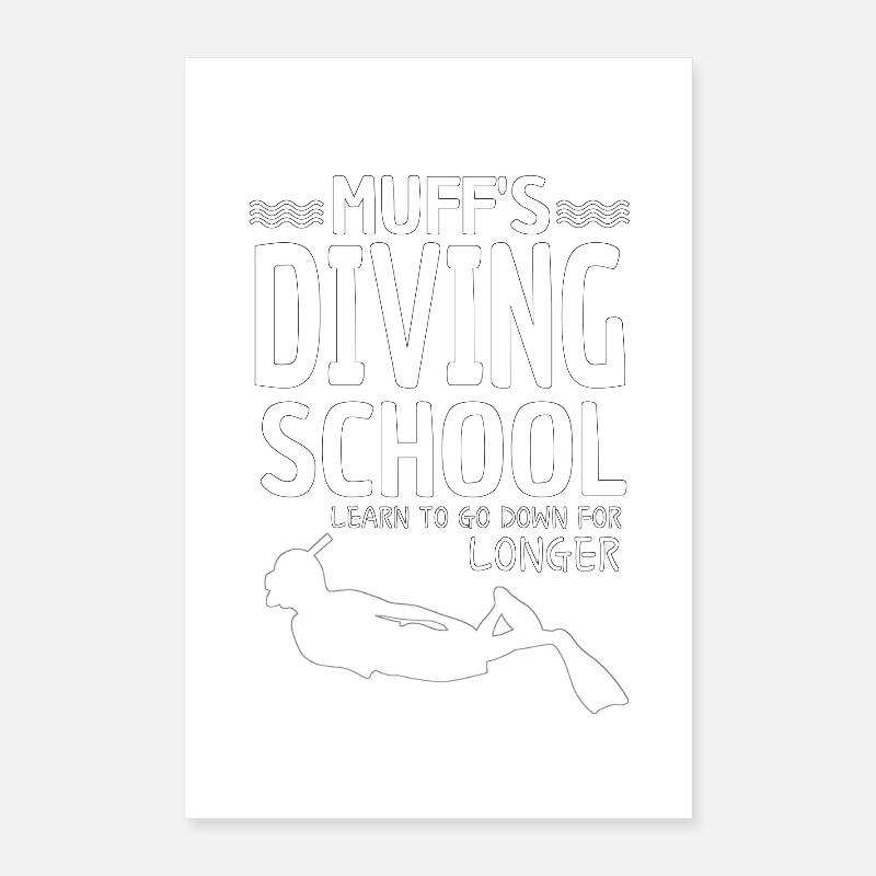 L’école de plongée de Muff Poster 40 x 60 cm