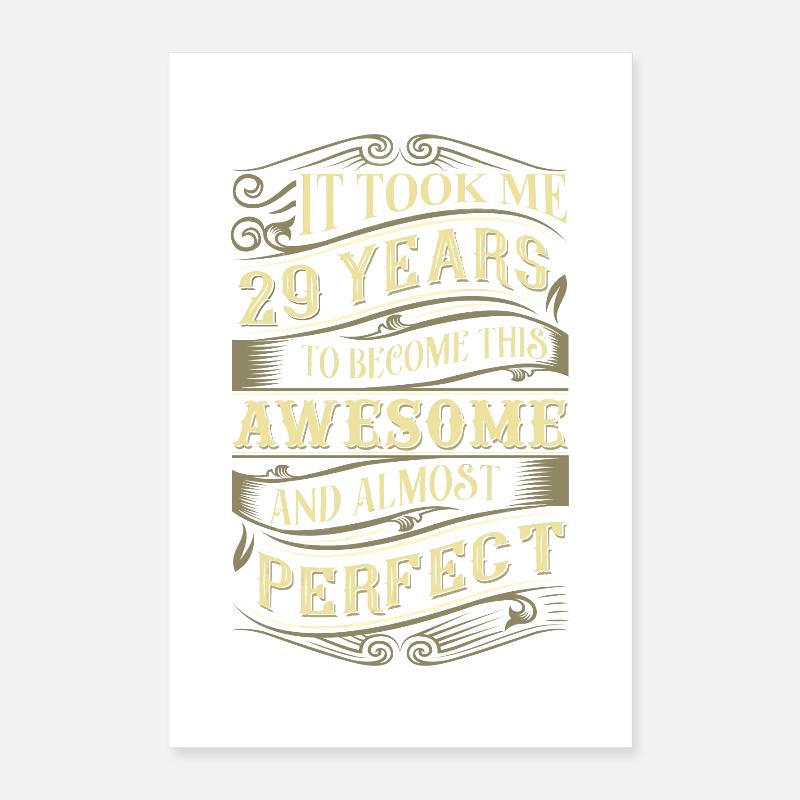 29. Geburtstag Poster 40x60 cm