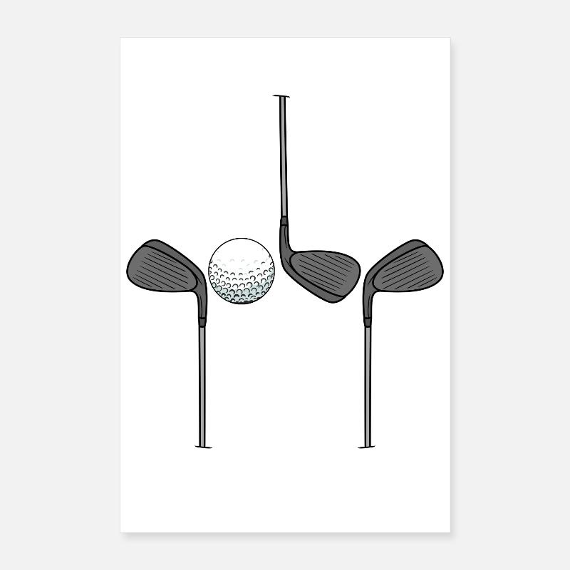 Golfschläger Golfspieler Poster 40x60 cm