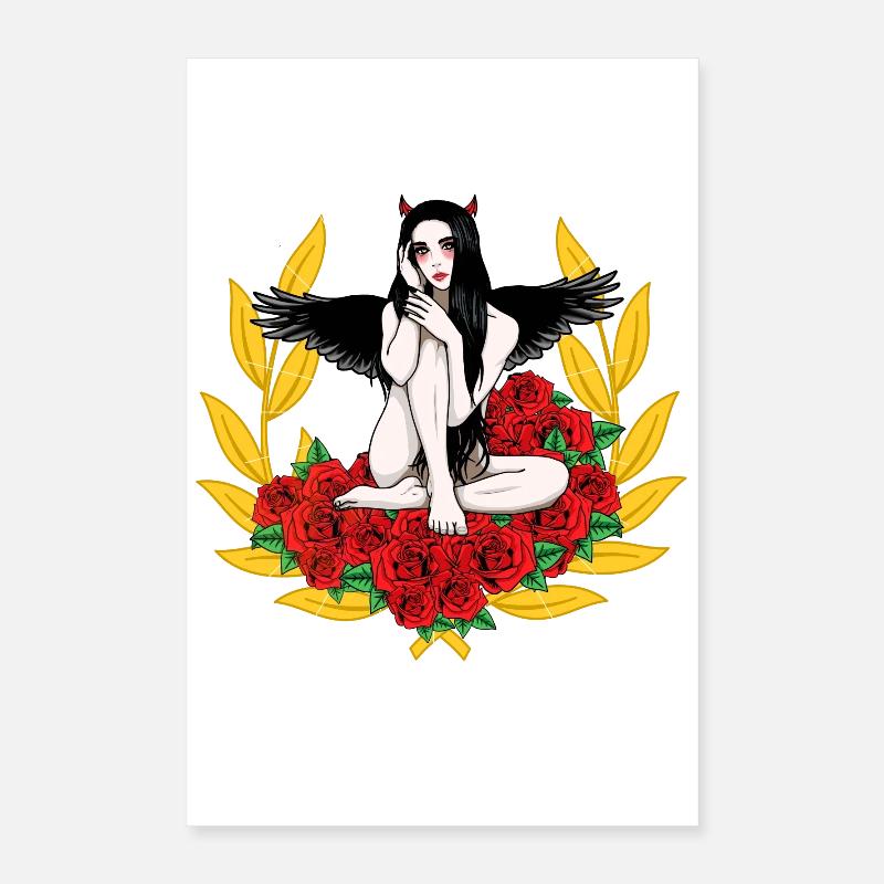 Devilish Devil Woman Satan's Roast Devil Poster 16" x 24" (40x60 cm)