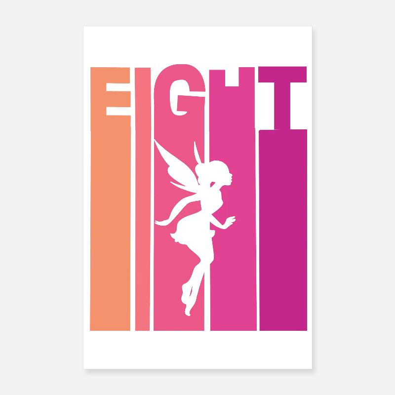 8. Geburtstag Mädchen Fee Poster 40x60 cm