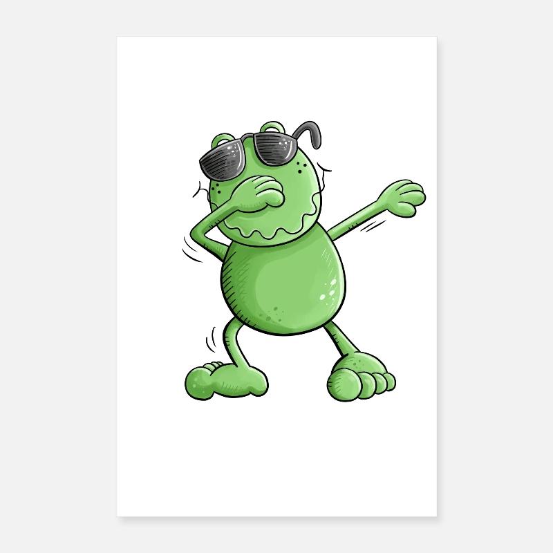 Cool frog with sunglasses Make the Dab Dance Poster 16" x 24" (40x60 cm)