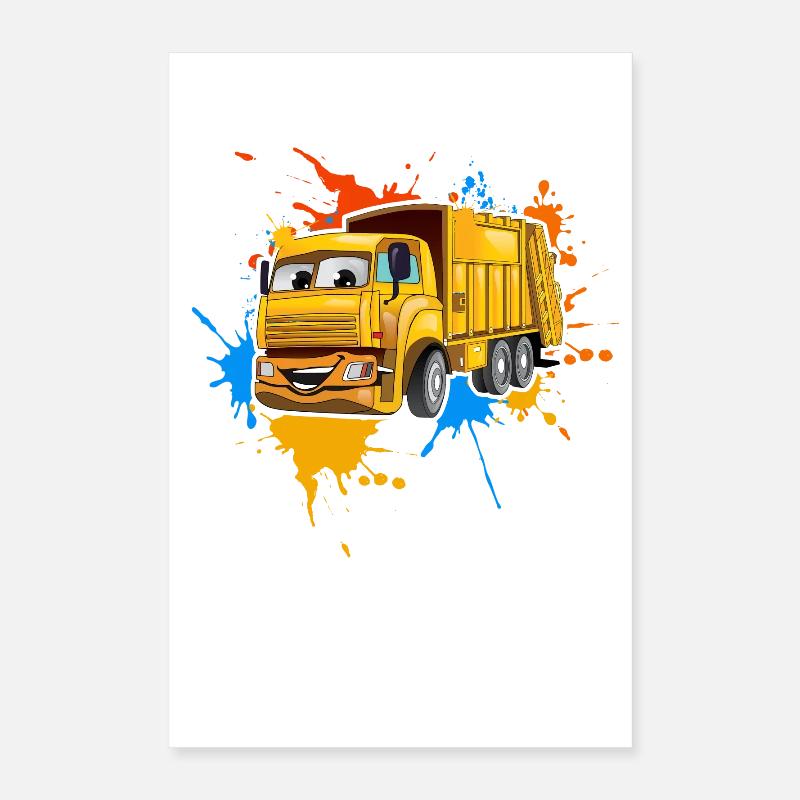 Müllabfuhr Poster 40x60 cm