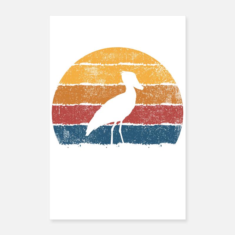 Schuhschnabel Vogel Poster 40x60 cm