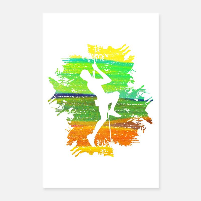Climb Strong Men's Gift Poster 16" x 24" (40x60 cm)