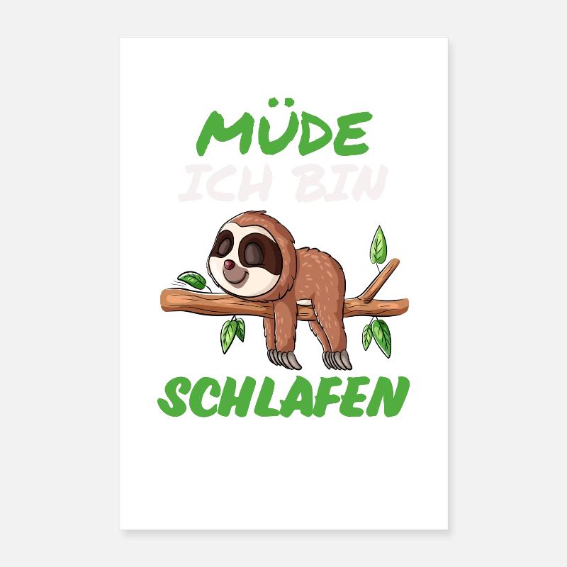 Faultier Müde Poster 40x60 cm