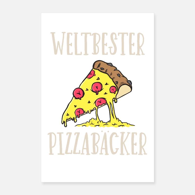 Weltbester Pizzabäcker Poster 40x60 cm