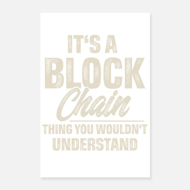 Krypto Blockchain Poster 40x60 cm
