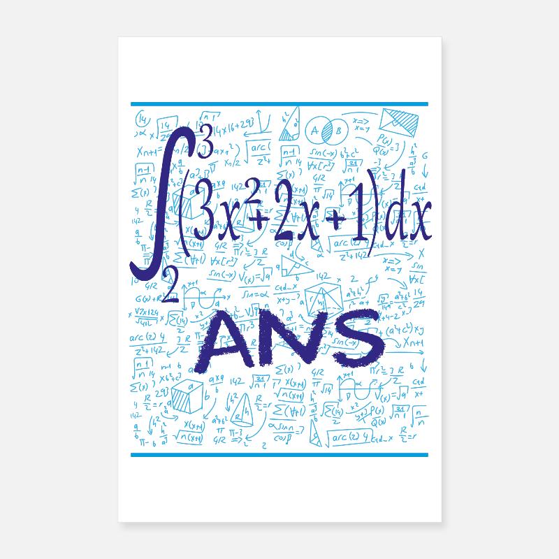 25th anniversary 25 years mathematical integral Poster 16" x 24" (40x60 cm)