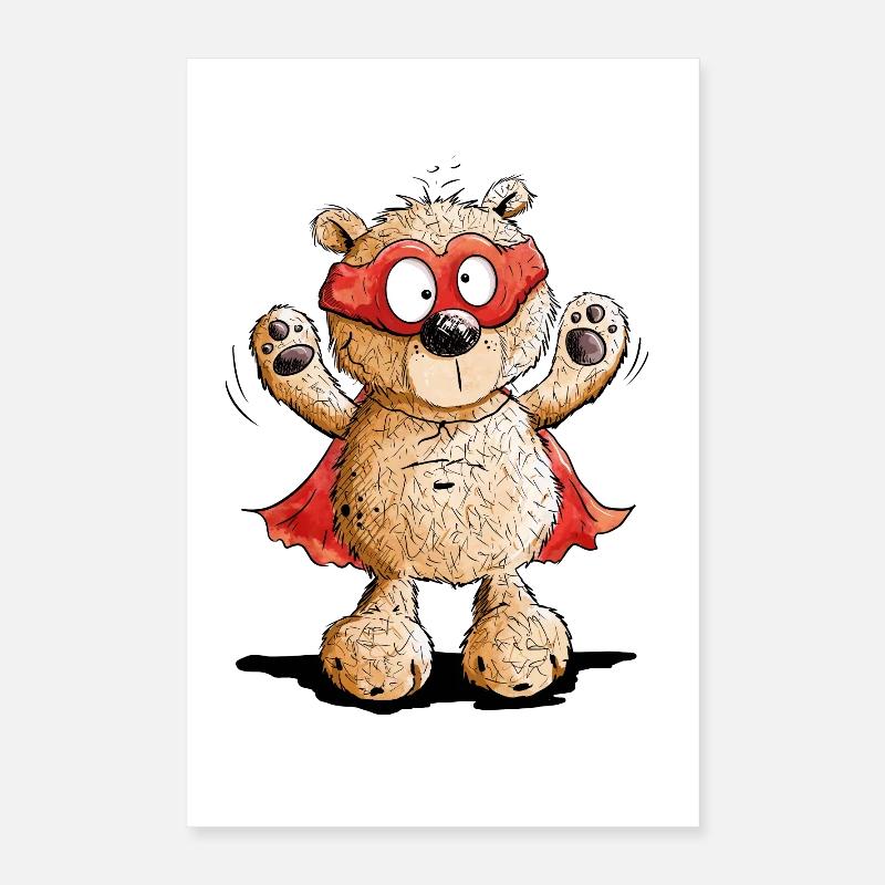 Bear Pun I Superhero I Subärheld Poster 40 x 60 cm