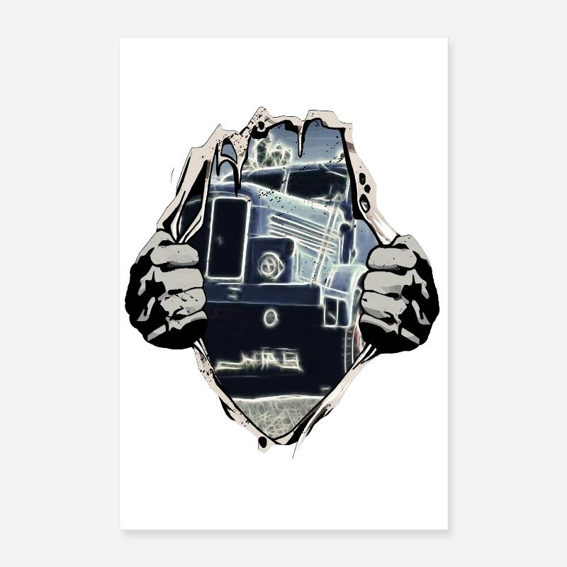 Ifa H6 DDR Kipper unterm Shirt Poster 40x60 cm