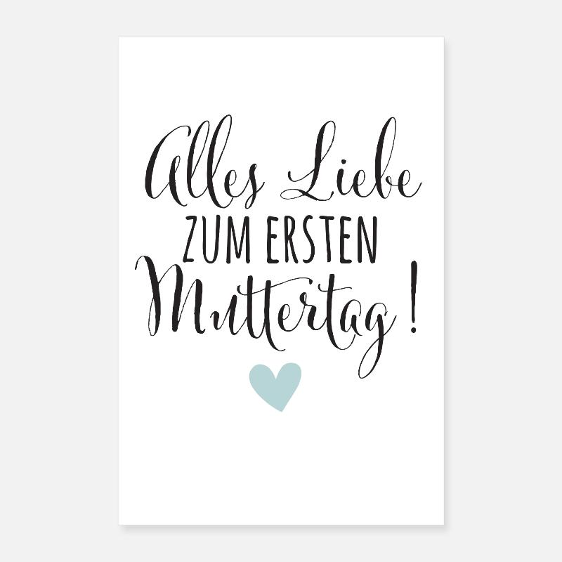 1. Muttertag Mama Mutter Baby Geschenk Babysprüche Poster 40x60 cm