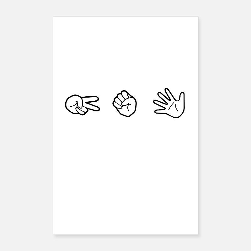 Schere Stein Papier Poster 40x60 cm
