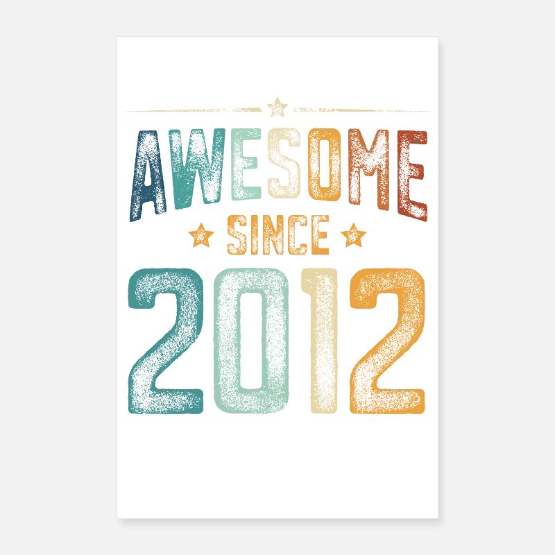 2012 Naissance Année de naissance Poster 40 x 60 cm