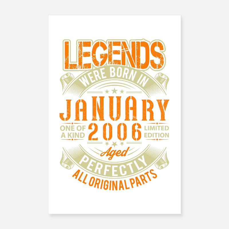 2006 Janvier Légende d’anniversaire Poster 40 x 60 cm