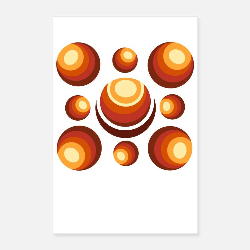 Retro Ball Pattern Mid-Century Poster 16" x 24" (40x60 cm)