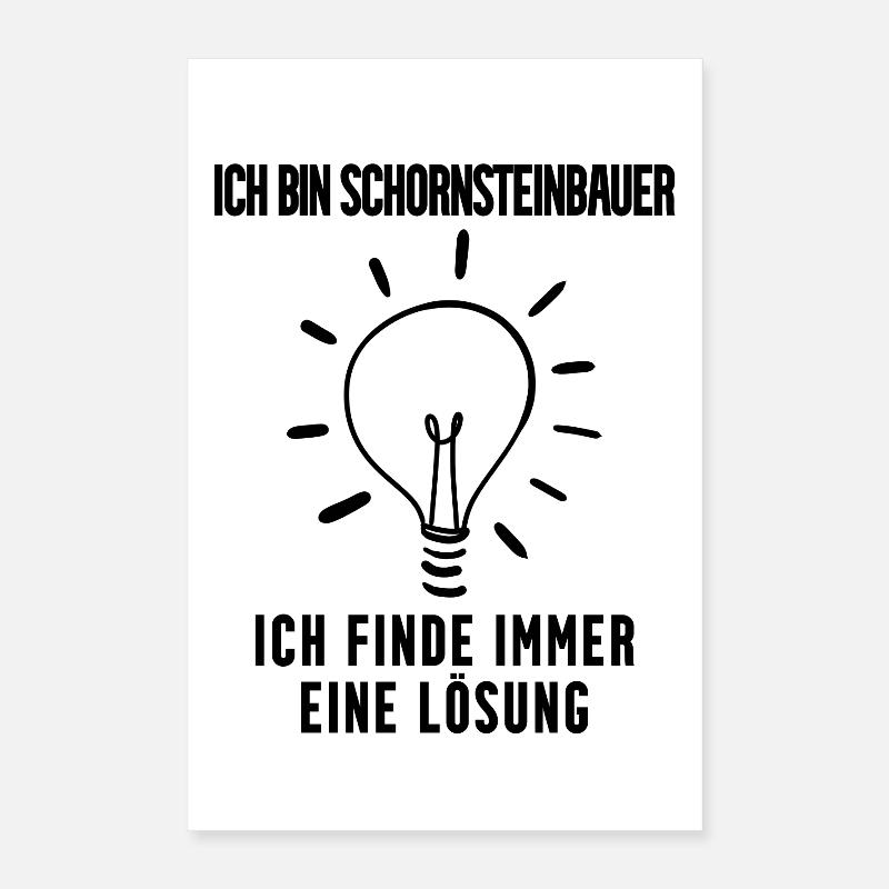 Schornsteinbauer Beruf Ausbildung Poster 40x60 cm