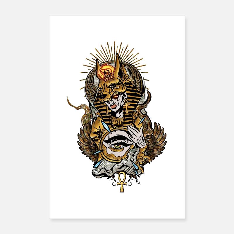 Masque Anubis avec l’œil qui voit tout Poster 40 x 60 cm