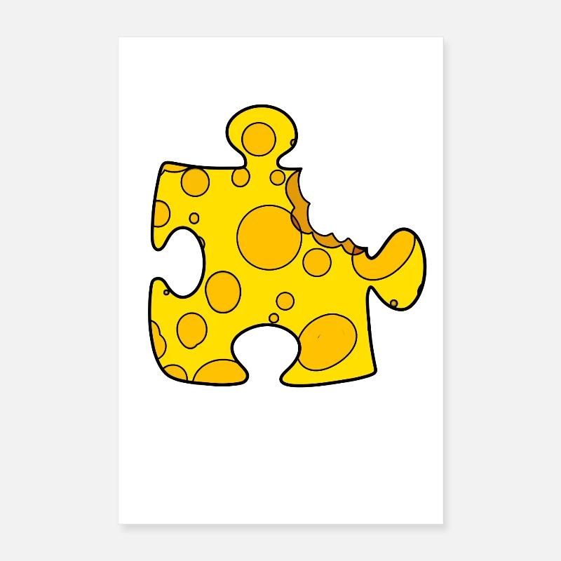 Puzzle de fromage Poster 40 x 60 cm
