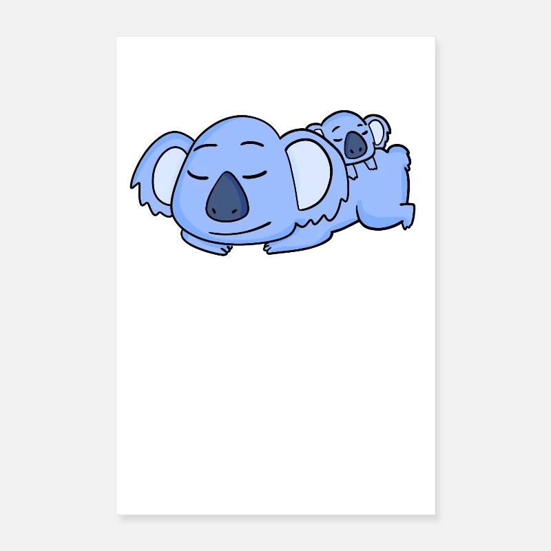 Papa Koala avec Bébé Koala Poster 40 x 60 cm