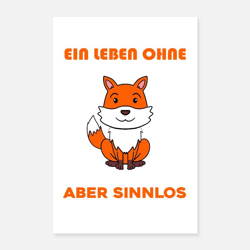 Wald Wildtier Fuchs Geschenk Poster 40x60 cm