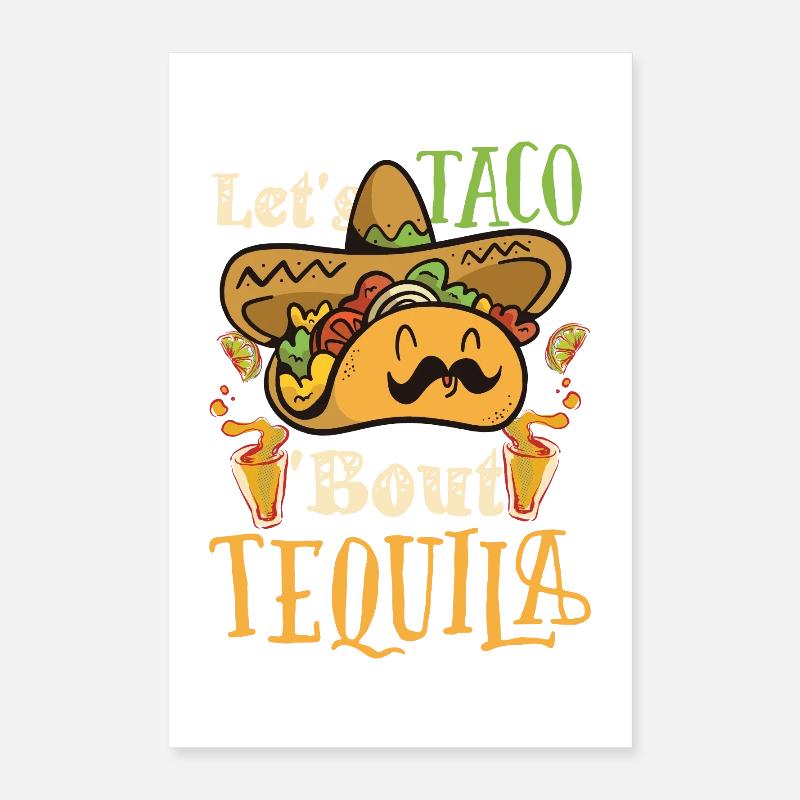 Taco À propos de Tequila Taco Tuesday Poster 40 x 60 cm