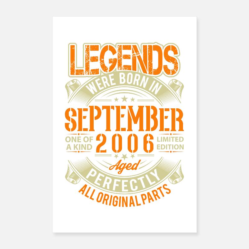 Légende d’anniversaire de septembre 2006 Poster 40 x 60 cm